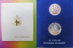 Vatikan Satz, 2 Münzen 500 + 1000 Lire Heiliges Jahr 1983 / 1984 Papst Johannes Paul II. - Silber