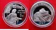 China 5 Yuan Silber - Dschinghis Khan - Genghis Khan - Temujin (Chinggis) Khan der Mongolen -