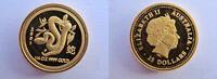 Australien 25 Dollars 1/4 Unze - Gold - Lunar - Schlange - sehr selten in Polierte Platte!!! -