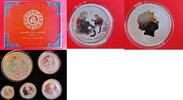 Australien Lunar Set Jahr des Affen - zus. 18,5 Unzen Silber - 10 + 5 + 2 + 1 + 1/2 Silberunze Affe -