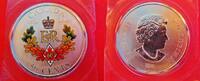 Kanada 50 Cents 50 Cent - Cu. versilbert - o 42mm - Farbmünze - color - 60 Jahre Queen Elizabeth -