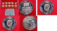 Tunesien 10 x 1 Dinar Komplettserie Geschichte Tunesiens, seltenes Mzz. NI, Götter, Persönlichkeiten, Schiff -