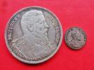 Deutsches Reich / Preussen Werbemünze + Marke wohl Silber - Friedrich III., seltene Werbemünze der Fa. Hezinger Crimmitschau -