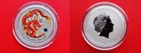Australien 50 Cents LUNAR II - Jahr des Drachen - Drache - 1/2 Unze Silber - Farbe - Farbmünze -