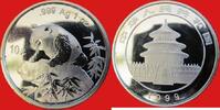 China 10 Yuan Silber - Panda - Silberpanda - 1 Unze - Silberunze, 31,1g - Large Date -