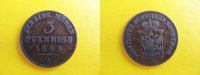 Schwarzburg-Sonderhausen 3 Pfennig Günther Friedrich Carl II. 1835-1880, 3 Pfennige,