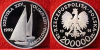 Polen 200.000 Zlotych Segeln Olympische Sommer-Spiele Barcelona 1992 Segelboote, Zloty, Olympiade,