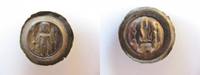 Anhalt Brakteat Nachfolger Heinrichs I., 2. Hälfte 13.Jh., steh. Fürst mit 2 Lilienzeptern,