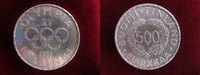 Finnland 500 Markkaa Markaa, Suomi, Finland, Olympia, helsinki, Olympische Ringe, sehr seltenes Jahr!