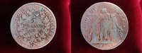 Frankreich 5 Francs L` An 7, Q = Perpignan, 1. Republik, Directoire, seltener, Union et Force,