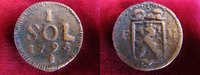 RDR / Luxemburg 1 Sol Franz II. von Habsburg - Lothringen, Belagerungsmünze, Belagerung,