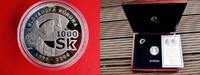 Slowakei 1000 SK Slowakische Kronen, Abschied der slowakischen Krone , in großer edler Holzbox,