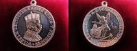 Preussen Medaille Bronze versilbert, zum 90. Geburtstag Kaiser Wilhelm, Büste / Wiege -
