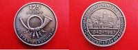 Lauchheim / Baden-Württemberg Medaille Silber? - 125 Jahre Postamt Lauchheim - Deutsch-Ordensstadt a.F.d. Kapfenburg -