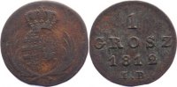 Polen Cu 1 Grosz Fürstentum Warschau 1810-1815.