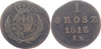 Polen Cu 1 Grosz Fürstentum Warschau 1810-1815.