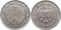 Drittes Reich 50 Reichspfennig Kursmünzen 1933-1945.