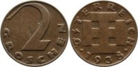 Österreich von - 2 Groschen Erste Republik 1918-1938.