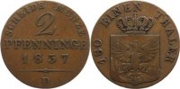 Brandenburg-Preußen Cu 2 Pfennig Friedrich Wilhelm III. 1797-1840.