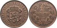 Luxemburg 2 1/2 Centimes Wilhelm IV. 1905-1912.