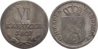 Baden-Durlach 6 Kreuzer Karl Friedrich 1806-1811. -