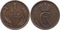 Dänemark Cu 1 Öre 1 Christian IX. 1863-1906. -