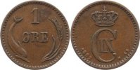 Dänemark Cu 1 Öre 1 Christian IX. 1863-1906.