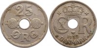 Dänemark 25 Öre 1 Christian X. 1912-1947. -