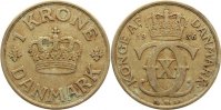 Dänemark 1 Krone Christian X. 1912-1947. -