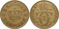 Dänemark 2 Kronen Christian X. 1912-1947. -