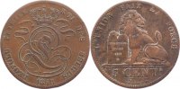 Belgien, Königreich Cu 5 Centimes Leopold I. 1831-1865. -
