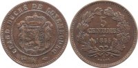 Luxemburg Cu 5 Centimes Willem III. der Niederlande 1849-1890.