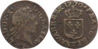Frankreich Liard á la vieille tête 17 Ludwig XV. 1715-1774. -