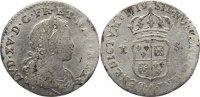 Frankreich 1/12 Écu - X-S de France-Navarre 1 Ludwig XV. 1715-1774. -