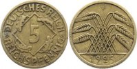 Weimarer Republik 5 Reichspfennig Kursmünzen 1918-1933.