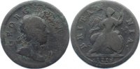 Großbritannien Cu Halfpenny George I. 1714-1727.