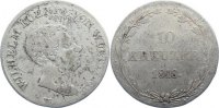 Württemberg 10 Kreuzer Wilhelm I. 1816-1864. -