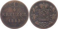 Schwarzburg-Rudolstadt Cu 1/4 Kreuzer Friedrich Günther 1807-1867. -