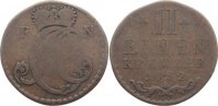 Nassau-Weilburg Cu 1/2 Kreuzer Carl August 1719-1753.