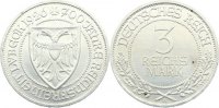 Weimarer Republik 3 Reichsmark Gedenkmünzen 1918-1933.
