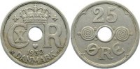 Dänemark 25 Öre 1 Christian X. 1912-1947. -