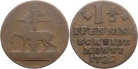 Stolberg-Stolberg Cu 1 1/2 Pfennig Christoph Friedrich und Jost Christian 1704-1738.