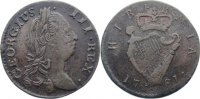 Irland Cu Halfpenny George III. 1760-1820.