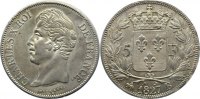 Frankreich 5 Francs Karl X. 1824-1830.
