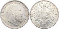 Württemberg 2 Mark Wilhelm II. 1891-1918.