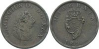 Irland Cu Halfpenny George III. 1760-1820.