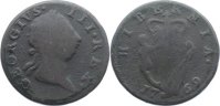 Irland Cu Halfpenny George III. 1760-1820.