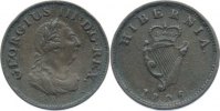 Irland Cu Farthing George III. 1760-1820.
