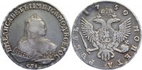 Russland Rubel Elisabeth I. 1741-1761.