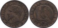 Frankreich Cu 1 Centime Napoleon III. 1852-1870. -